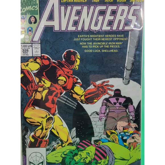 Avengers #326 Marvel 1990 Wind from the East 1st App Rage - Picture 6 of 6